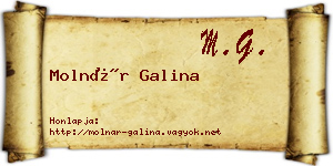 Molnár Galina névjegykártya