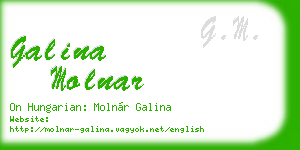 galina molnar business card